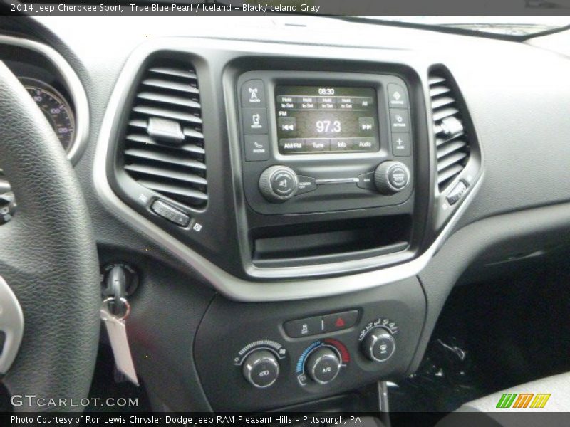True Blue Pearl / Iceland - Black/Iceland Gray 2014 Jeep Cherokee Sport