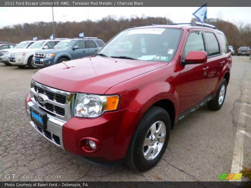 Toreador Red Metallic / Charcoal Black 2012 Ford Escape Limited V6 4WD