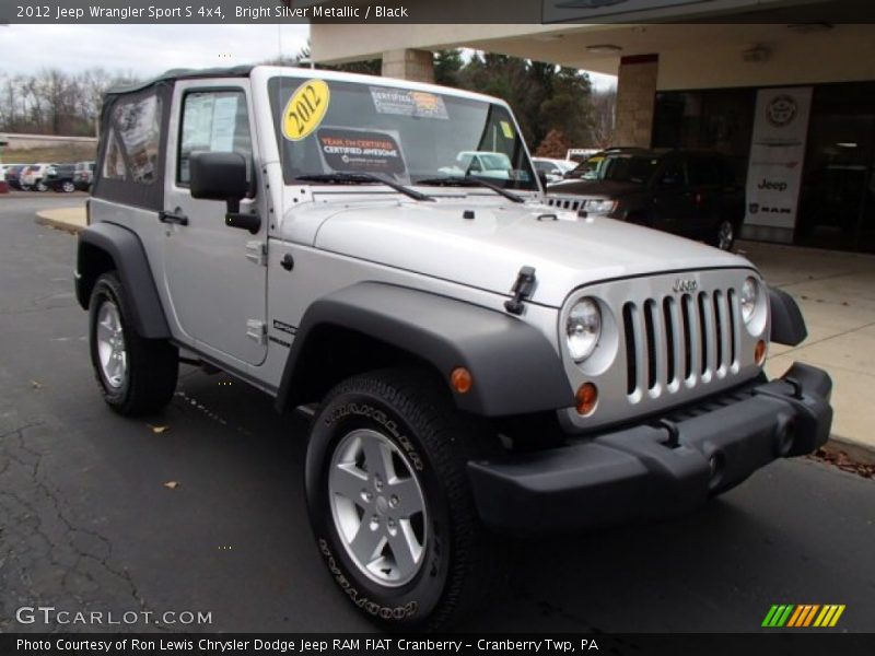 Bright Silver Metallic / Black 2012 Jeep Wrangler Sport S 4x4