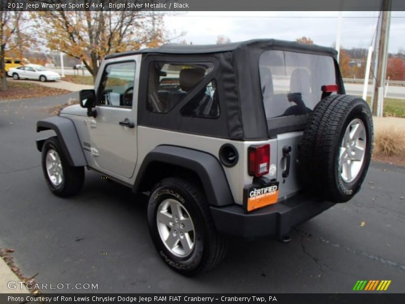 Bright Silver Metallic / Black 2012 Jeep Wrangler Sport S 4x4