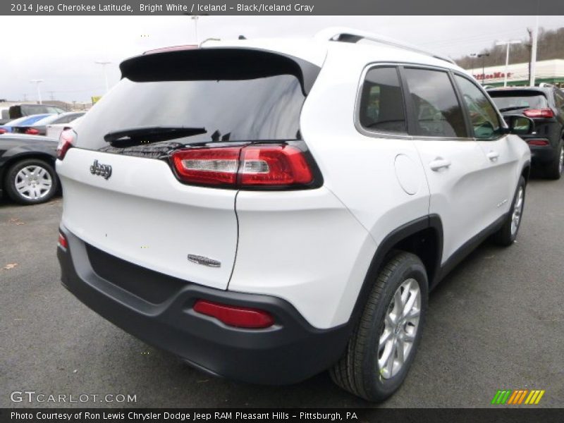 Bright White / Iceland - Black/Iceland Gray 2014 Jeep Cherokee Latitude