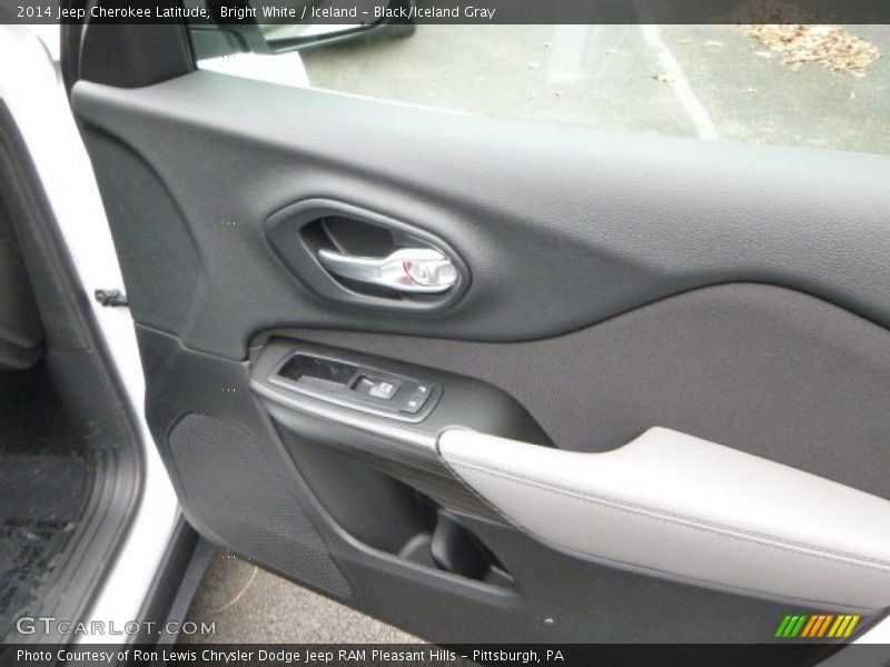 Bright White / Iceland - Black/Iceland Gray 2014 Jeep Cherokee Latitude
