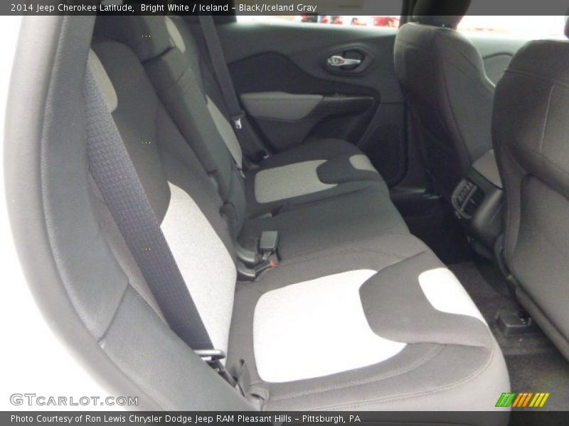 Bright White / Iceland - Black/Iceland Gray 2014 Jeep Cherokee Latitude
