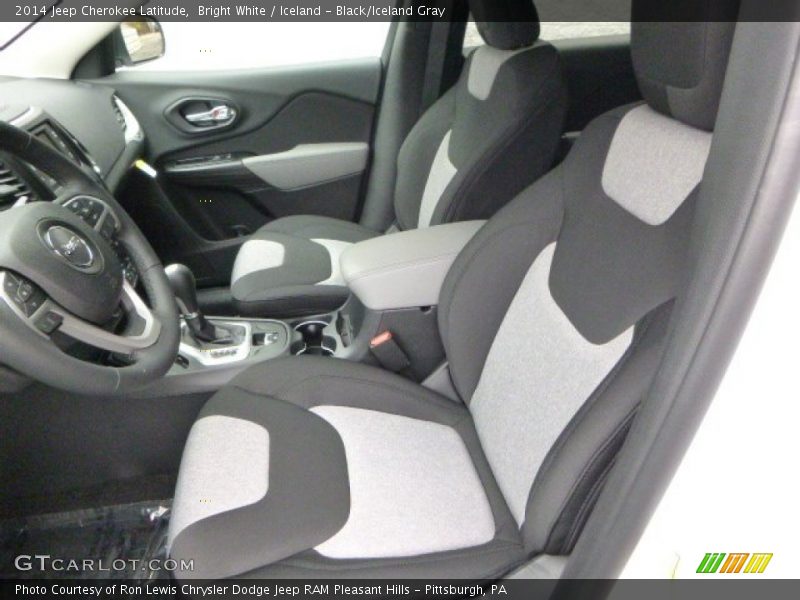 Bright White / Iceland - Black/Iceland Gray 2014 Jeep Cherokee Latitude