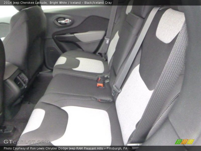 Bright White / Iceland - Black/Iceland Gray 2014 Jeep Cherokee Latitude