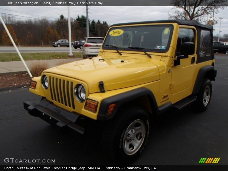 Solar Yellow / Dark Slate Gray 2006 Jeep Wrangler SE 4x4