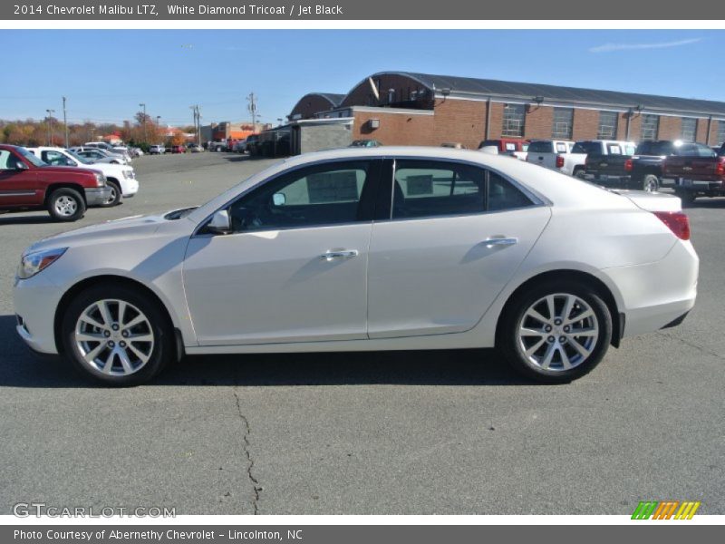 White Diamond Tricoat / Jet Black 2014 Chevrolet Malibu LTZ