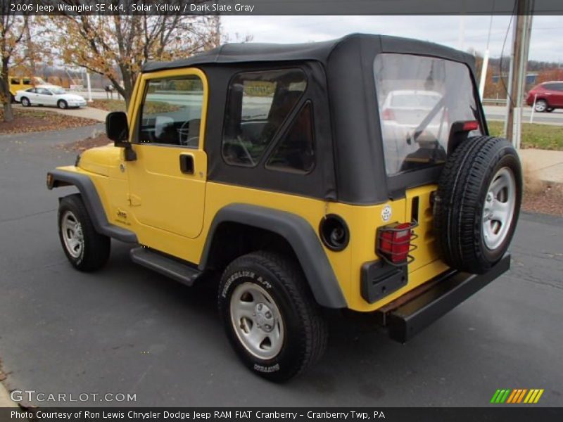 Solar Yellow / Dark Slate Gray 2006 Jeep Wrangler SE 4x4