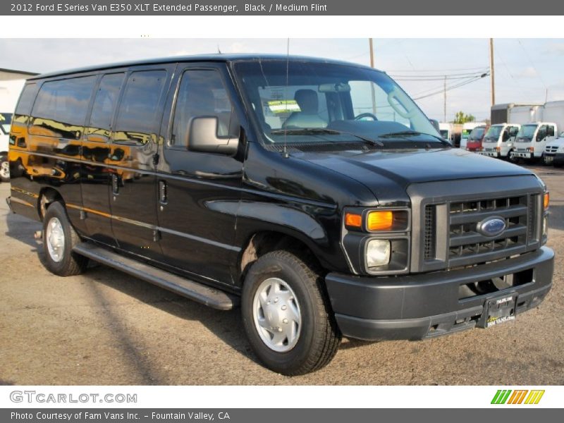 Black / Medium Flint 2012 Ford E Series Van E350 XLT Extended Passenger