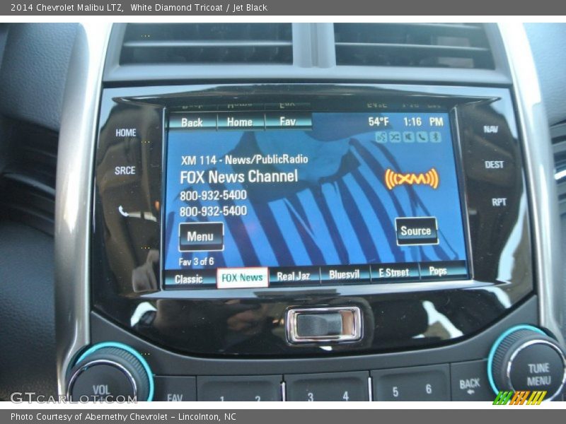 White Diamond Tricoat / Jet Black 2014 Chevrolet Malibu LTZ