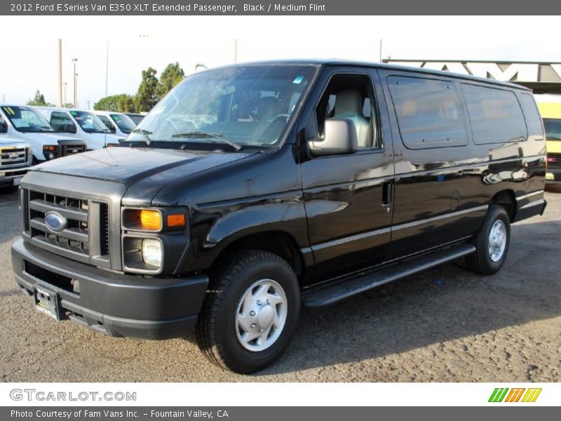 Black / Medium Flint 2012 Ford E Series Van E350 XLT Extended Passenger