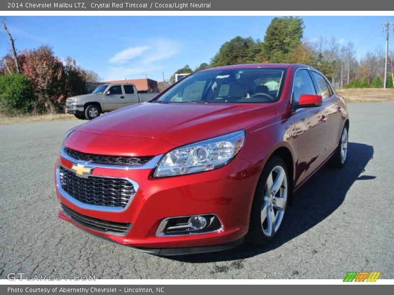 Crystal Red Tintcoat / Cocoa/Light Neutral 2014 Chevrolet Malibu LTZ