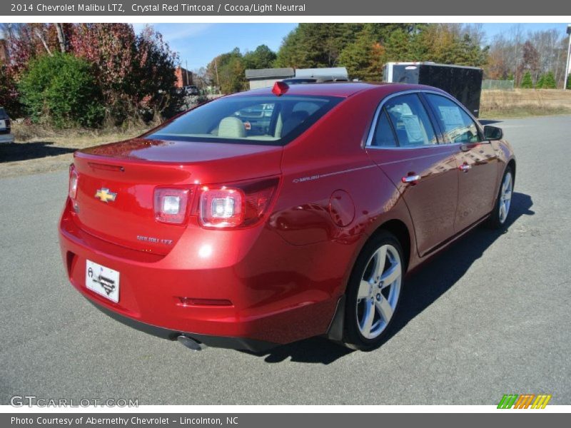 Crystal Red Tintcoat / Cocoa/Light Neutral 2014 Chevrolet Malibu LTZ