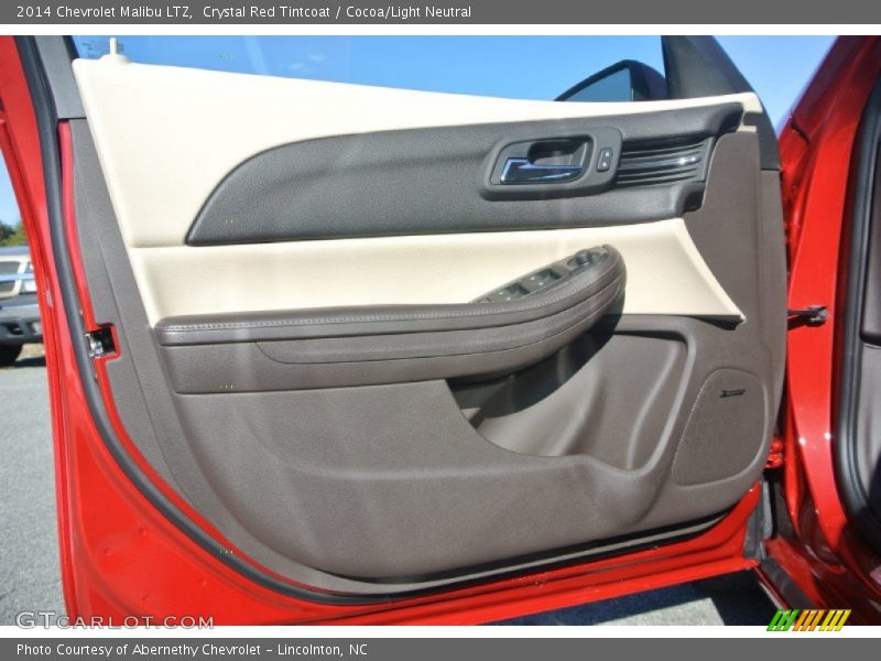 Crystal Red Tintcoat / Cocoa/Light Neutral 2014 Chevrolet Malibu LTZ