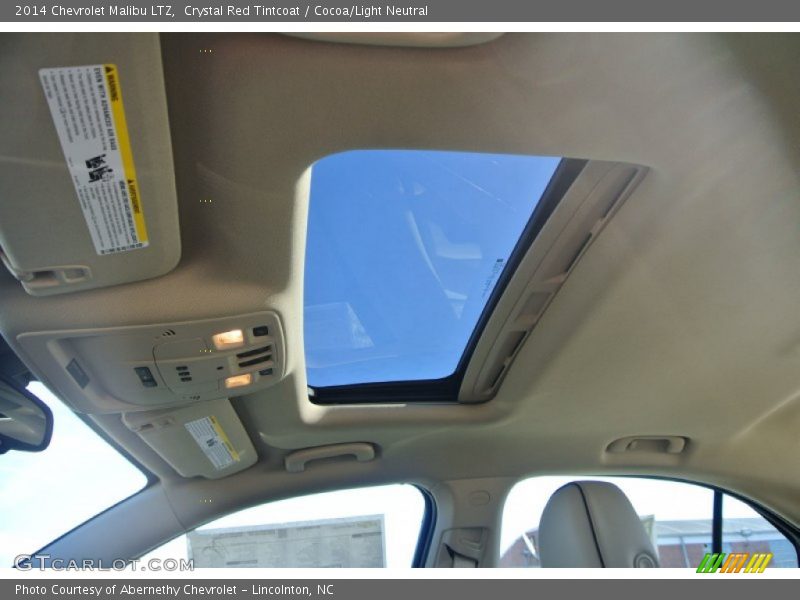 Crystal Red Tintcoat / Cocoa/Light Neutral 2014 Chevrolet Malibu LTZ