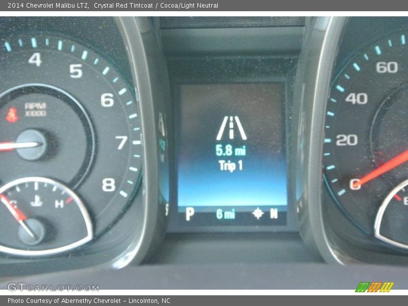 Crystal Red Tintcoat / Cocoa/Light Neutral 2014 Chevrolet Malibu LTZ