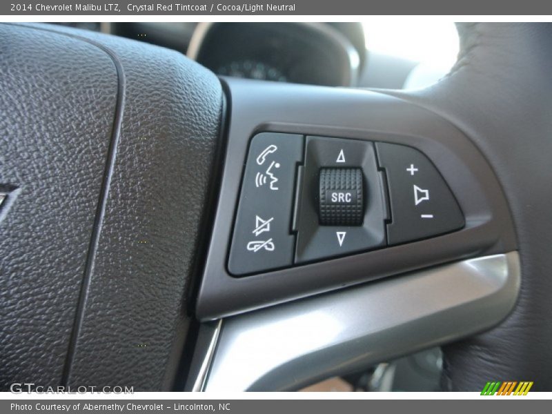 Crystal Red Tintcoat / Cocoa/Light Neutral 2014 Chevrolet Malibu LTZ