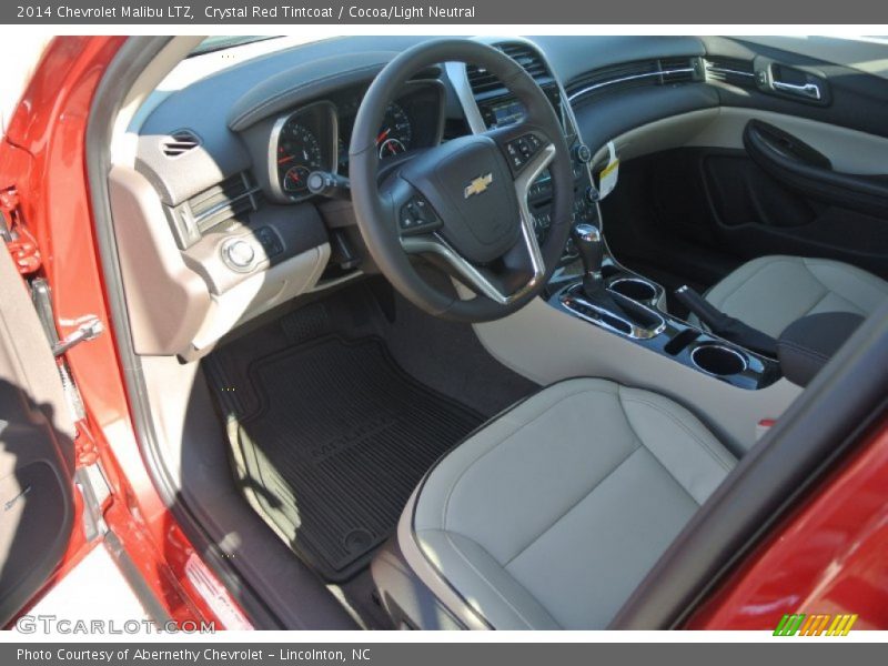 Crystal Red Tintcoat / Cocoa/Light Neutral 2014 Chevrolet Malibu LTZ