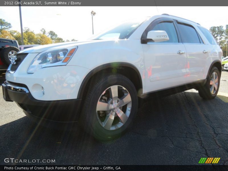 Summit White / Ebony 2012 GMC Acadia SLT