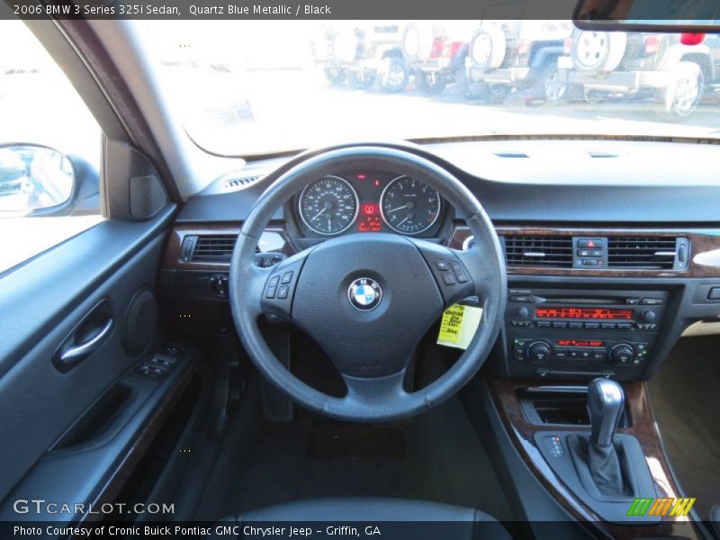 Quartz Blue Metallic / Black 2006 BMW 3 Series 325i Sedan