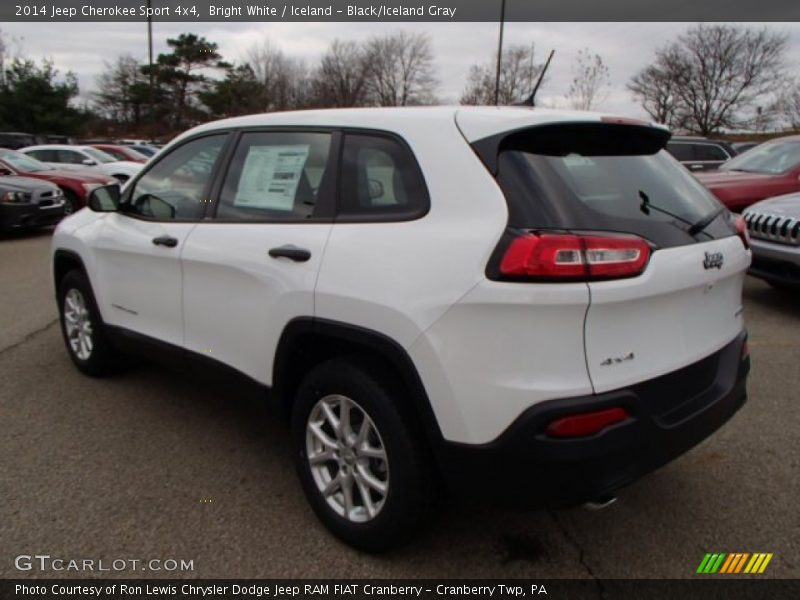 Bright White / Iceland - Black/Iceland Gray 2014 Jeep Cherokee Sport 4x4