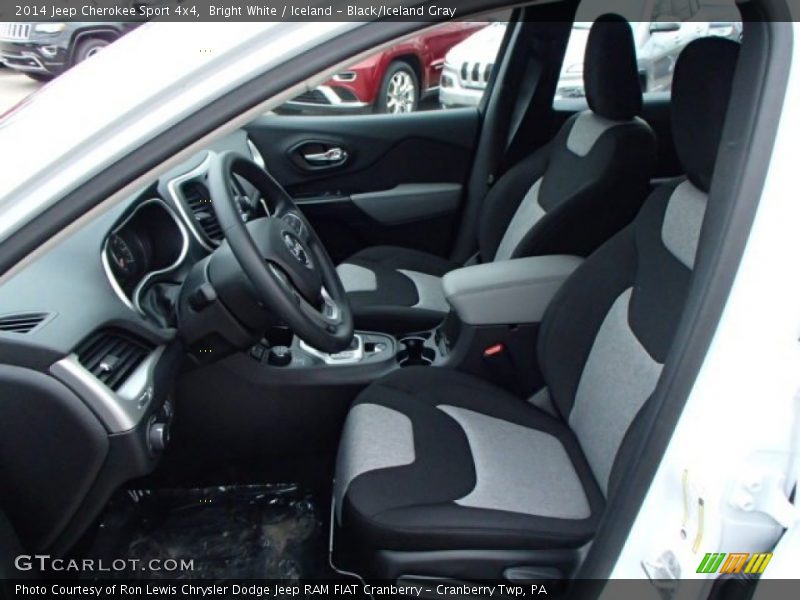 Bright White / Iceland - Black/Iceland Gray 2014 Jeep Cherokee Sport 4x4
