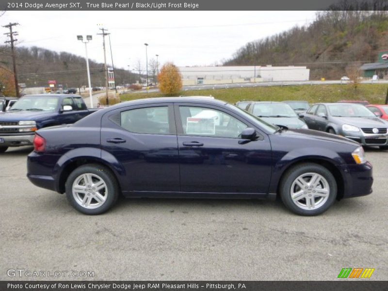 True Blue Pearl / Black/Light Frost Beige 2014 Dodge Avenger SXT