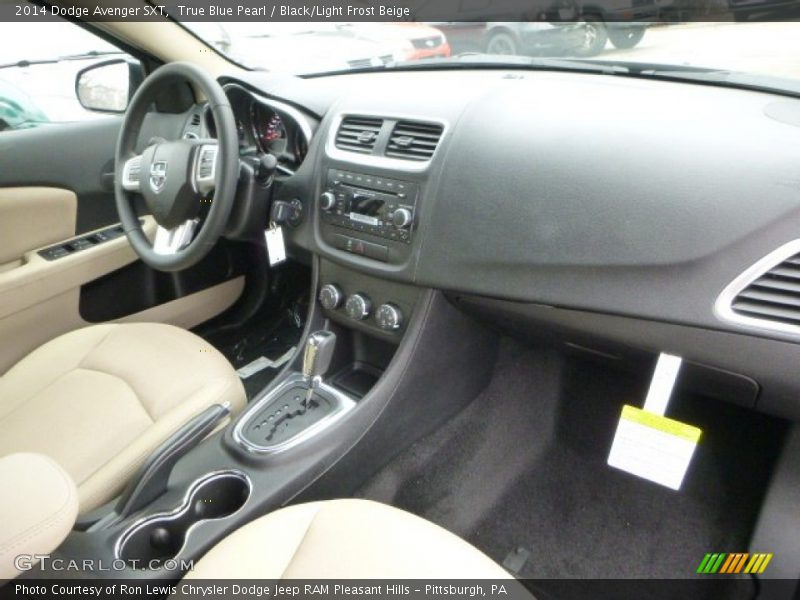 True Blue Pearl / Black/Light Frost Beige 2014 Dodge Avenger SXT