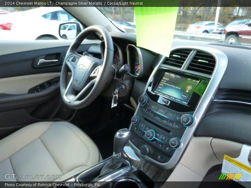 Champagne Silver Metallic / Cocoa/Light Neutral 2014 Chevrolet Malibu LT