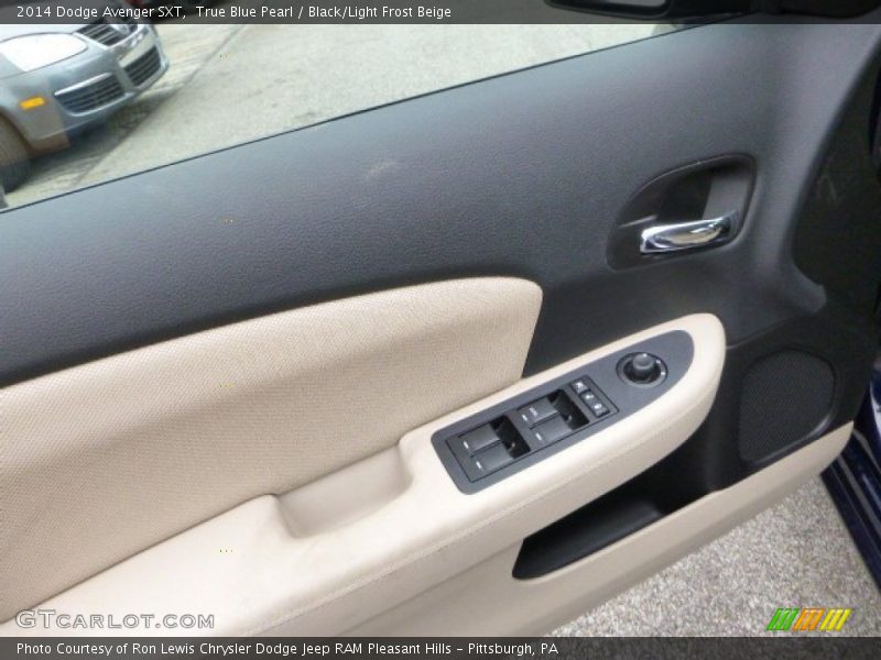 True Blue Pearl / Black/Light Frost Beige 2014 Dodge Avenger SXT