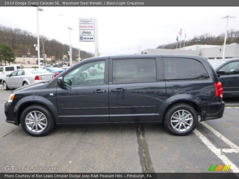 Maximum Steel Metallic / Black/Light Graystone 2014 Dodge Grand Caravan SE