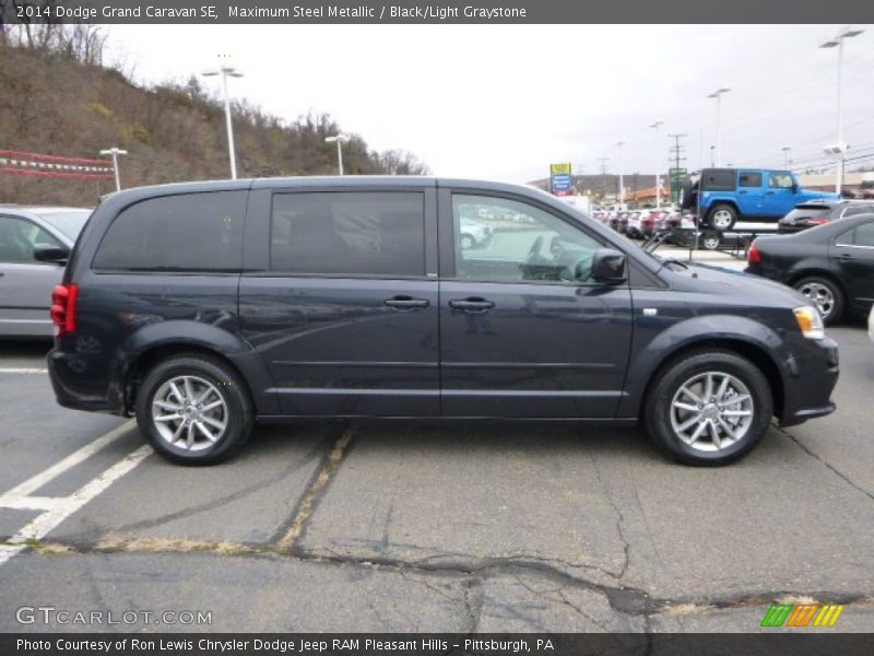 Maximum Steel Metallic / Black/Light Graystone 2014 Dodge Grand Caravan SE