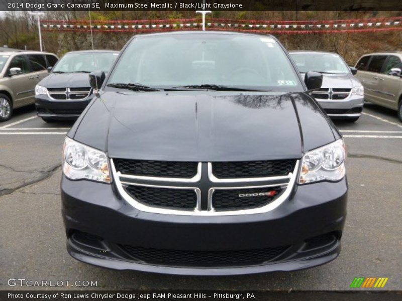 Maximum Steel Metallic / Black/Light Graystone 2014 Dodge Grand Caravan SE