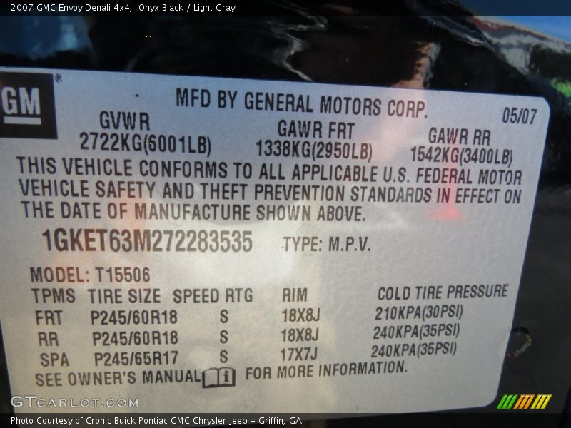 Onyx Black / Light Gray 2007 GMC Envoy Denali 4x4