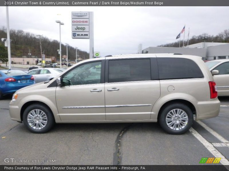Cashmere Pearl / Dark Frost Beige/Medium Frost Beige 2014 Chrysler Town & Country Limited