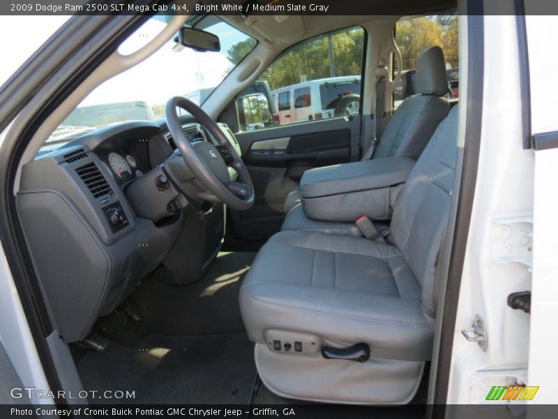 Bright White / Medium Slate Gray 2009 Dodge Ram 2500 SLT Mega Cab 4x4