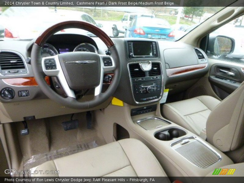 Cashmere Pearl / Dark Frost Beige/Medium Frost Beige 2014 Chrysler Town & Country Limited