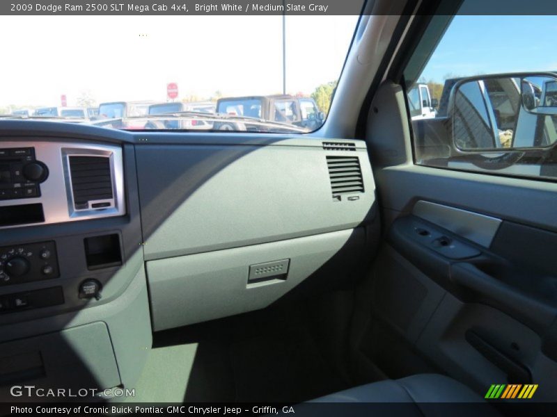 Bright White / Medium Slate Gray 2009 Dodge Ram 2500 SLT Mega Cab 4x4