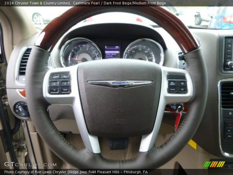 Cashmere Pearl / Dark Frost Beige/Medium Frost Beige 2014 Chrysler Town & Country Limited