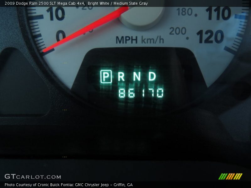 Bright White / Medium Slate Gray 2009 Dodge Ram 2500 SLT Mega Cab 4x4