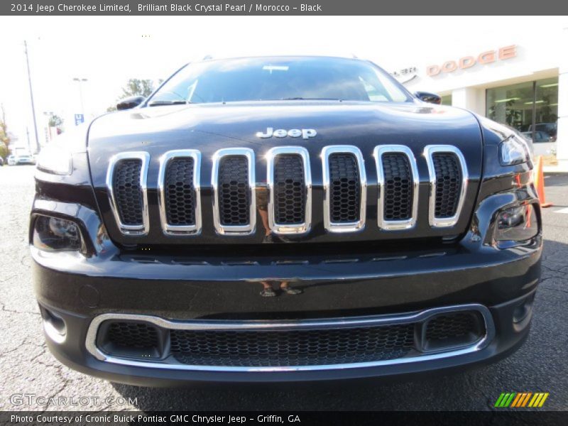 Brilliant Black Crystal Pearl / Morocco - Black 2014 Jeep Cherokee Limited