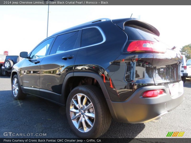 Brilliant Black Crystal Pearl / Morocco - Black 2014 Jeep Cherokee Limited