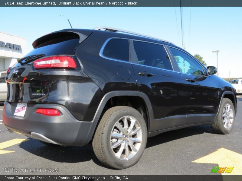 Brilliant Black Crystal Pearl / Morocco - Black 2014 Jeep Cherokee Limited