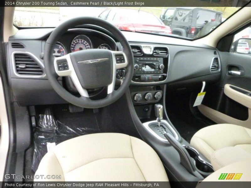 Cashmere Pearl / Black/Light Frost Beige 2014 Chrysler 200 Touring Sedan
