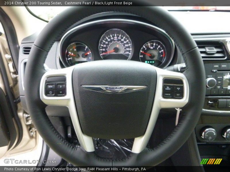 Cashmere Pearl / Black/Light Frost Beige 2014 Chrysler 200 Touring Sedan