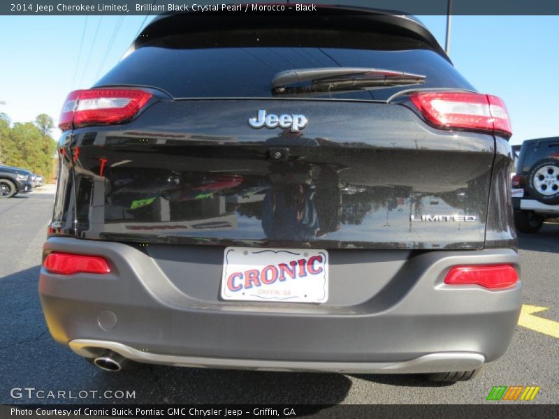 Brilliant Black Crystal Pearl / Morocco - Black 2014 Jeep Cherokee Limited