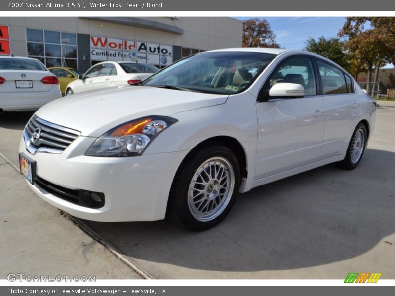 Winter Frost Pearl / Blond 2007 Nissan Altima 3.5 SE