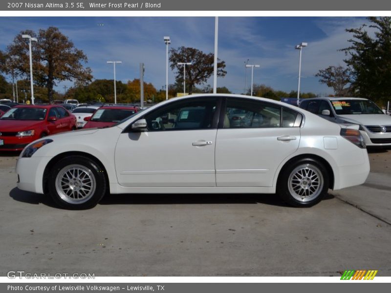 Winter Frost Pearl / Blond 2007 Nissan Altima 3.5 SE