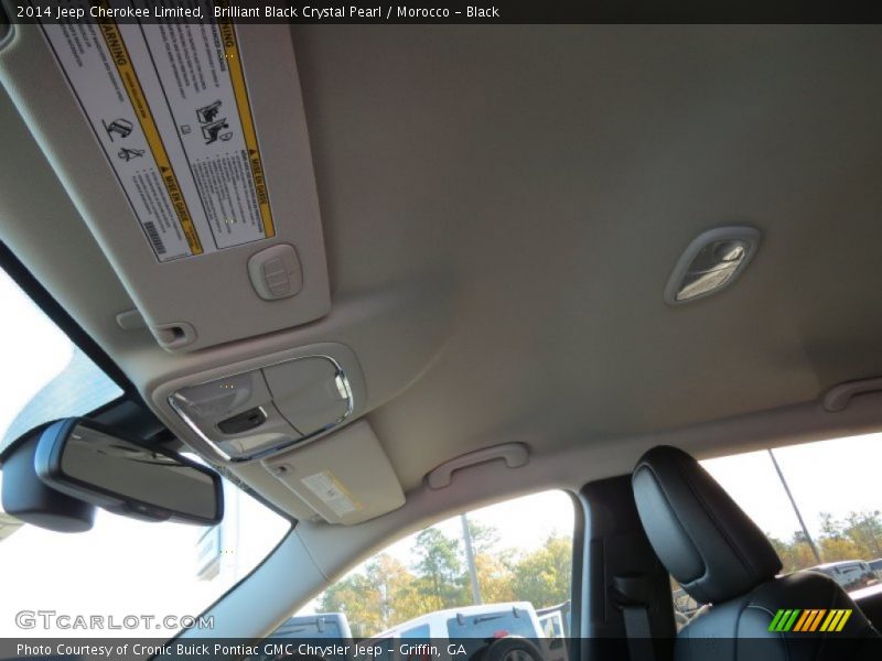 Brilliant Black Crystal Pearl / Morocco - Black 2014 Jeep Cherokee Limited