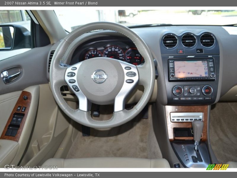 Winter Frost Pearl / Blond 2007 Nissan Altima 3.5 SE